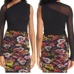 FUZZI One-Shoulder Semi-Sheer Top/ NWT EXCELLENT CONDITION & BRAND NEW